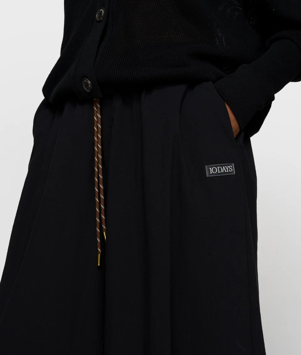 10DAYS AMSTERDAM Wide Pants Poplin Black