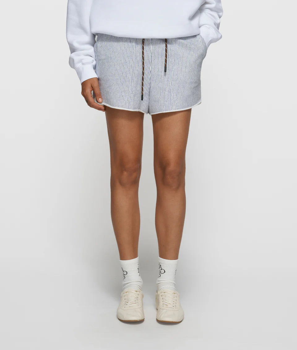 10DAYS AMSTERDAM Easy Shorts Stripes White/ Blue