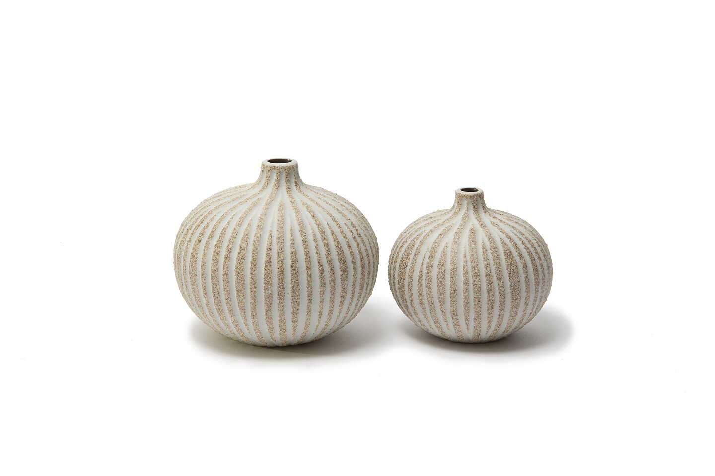 LINDFORM Vase Bari Stripe Brown in 2 Größen