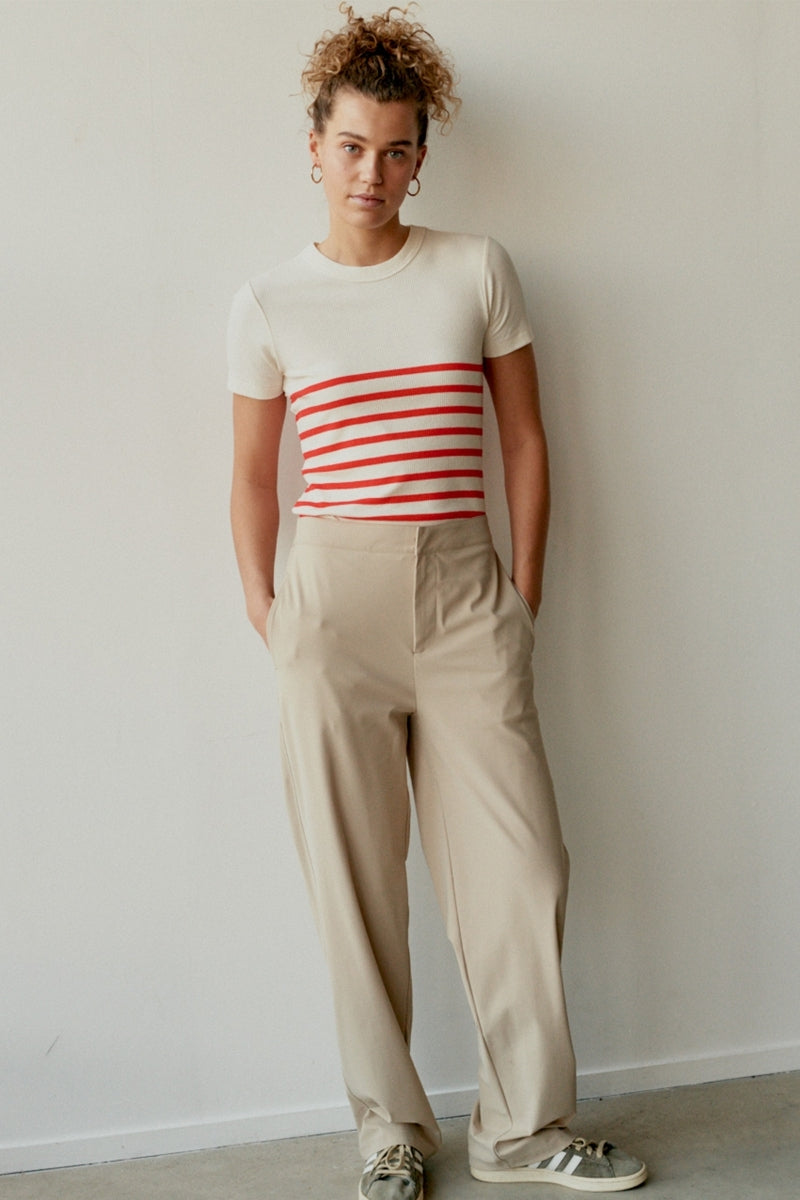 PENN & INK N.Y. T-Shirt Stripe Coral