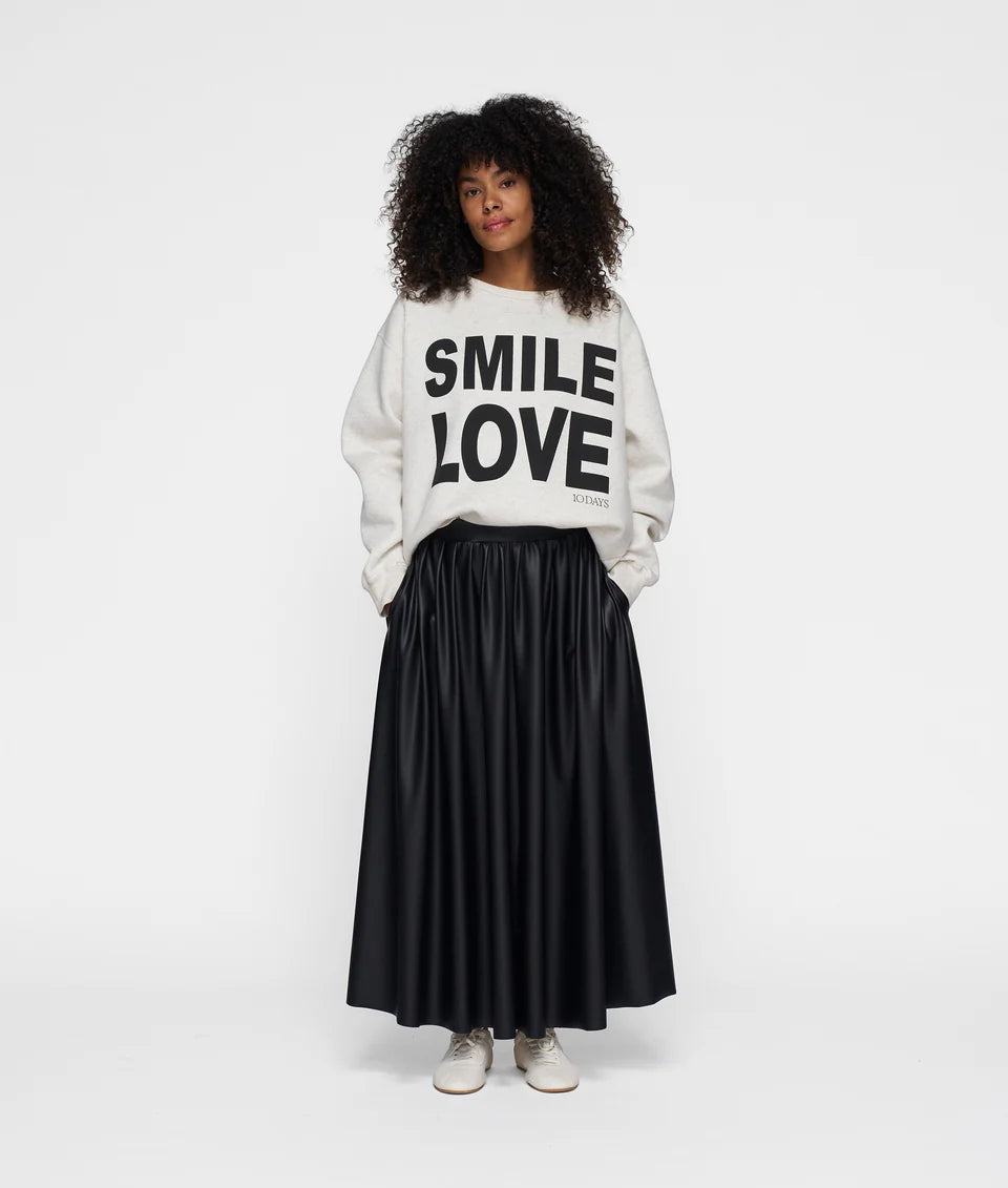 10DAYS AMSTERDAM Leatherlook Plated Skirt