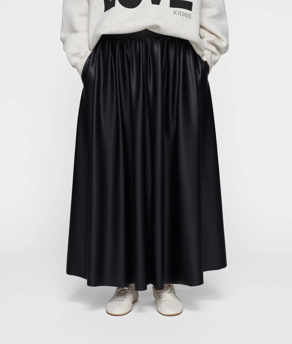 10DAYS AMSTERDAM Leatherlook Plated Skirt