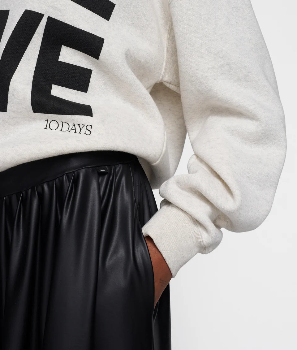 10DAYS AMSTERDAM Leatherlook Plated Skirt