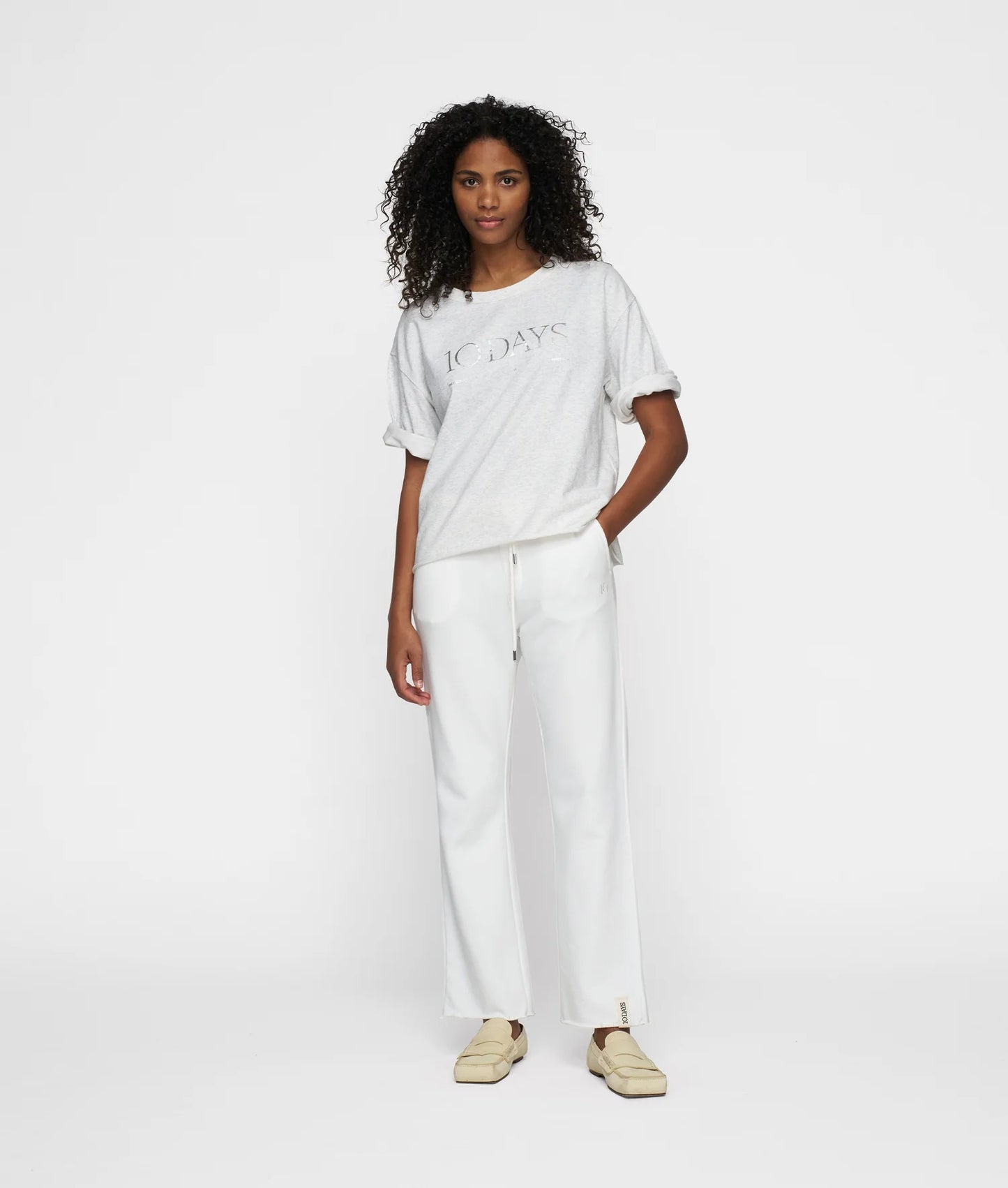 10DAYS AMSTERDAM Straight Jogger Ecru
