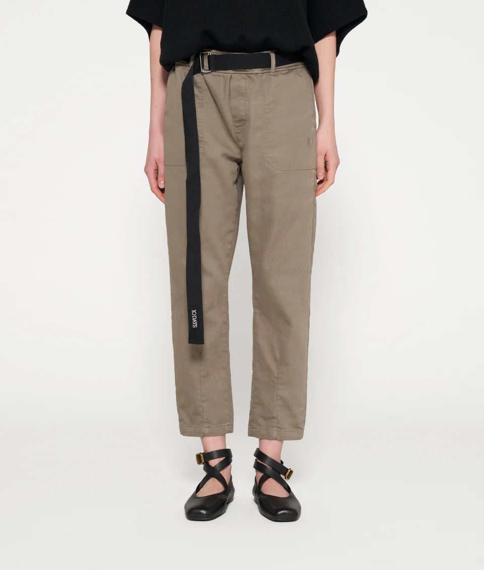 10 DAYS AMSTERDAM Belted Pants Jog Denim - Sage