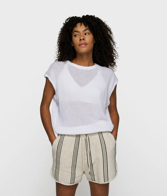 10DAYS AMSTERDAM Balloon Top Shirt White