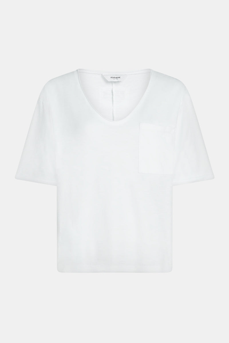 PENN & INK T-Shirt Print White/ Black