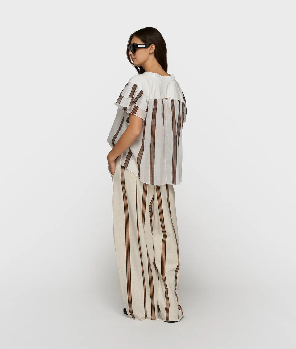 10 DAYS AMSTERDAM A-Line Top Stripes Ecru