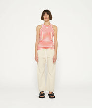 Lade das Bild in den Galerie-Viewer, 10 DAYS AMSTERDAM Tank Rib Top Stripes White/ Poppy Red
