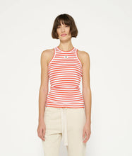 Lade das Bild in den Galerie-Viewer, 10 DAYS AMSTERDAM Tank Rib Top Stripes White/ Poppy Red
