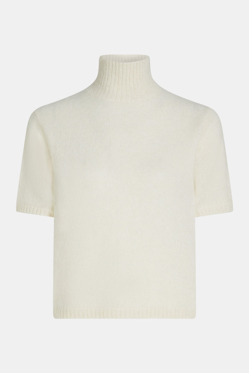 PENN & INK Kurzarm Pullover - Ecru