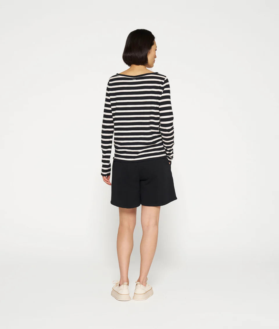 10 DAYS AMSTERDAM Long Sleeve Tee Stripes black/light natural