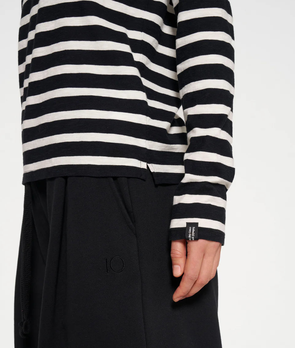 10 DAYS AMSTERDAM Long Sleeve Tee Stripes black/light natural