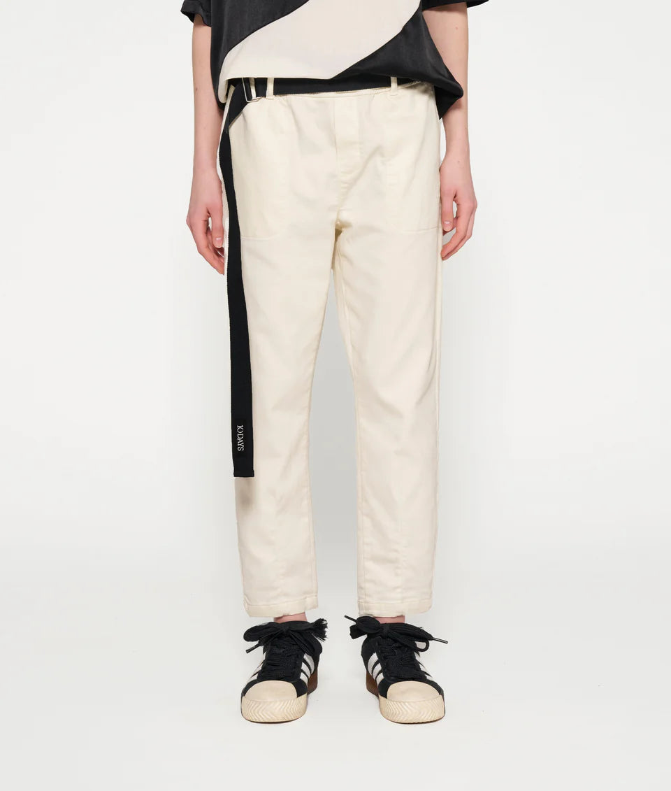 10 DAYS AMSTERDAM Belted Pants Jog Denim - Light Natural