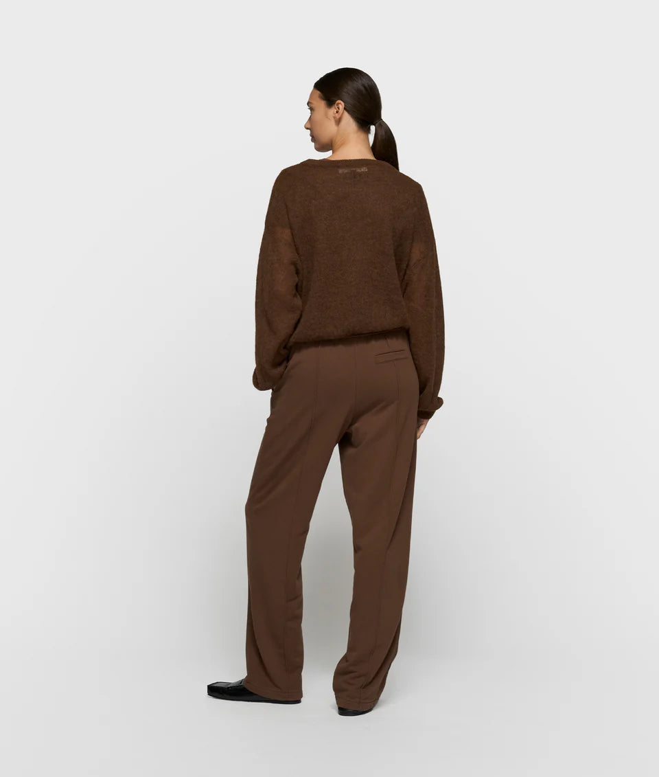 10DAYS AMSTERDAM Thin Knit Sweater Dark Truffle