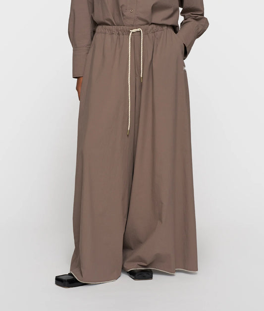 10DAYS AMSTERDAM Wide Pants Poplin - Moonrock