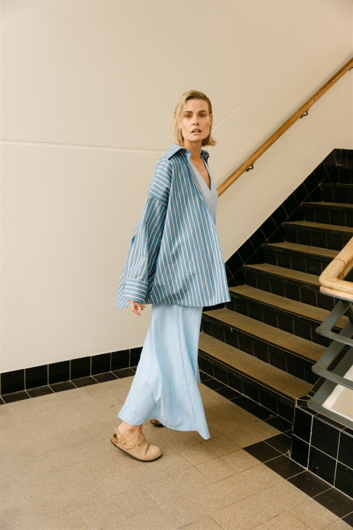 AIMEE THE LABEL Bluse RhodeS6 Blue Stripe