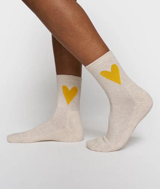 10DAYS AMSTERDAM Socks Heart Soft White Melee