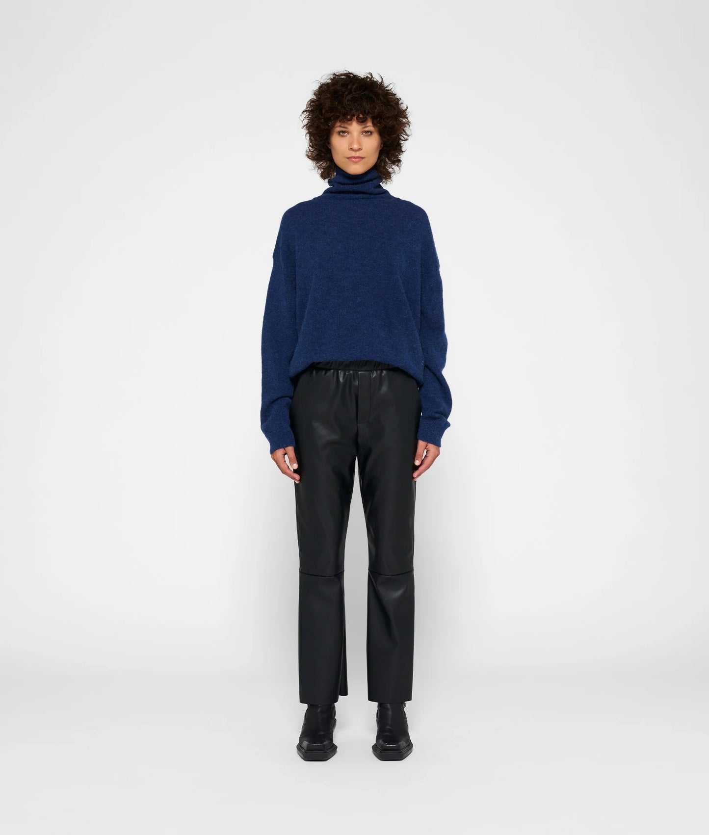 10 DAYS AMSTERDAM Leather Look Cropped Pants