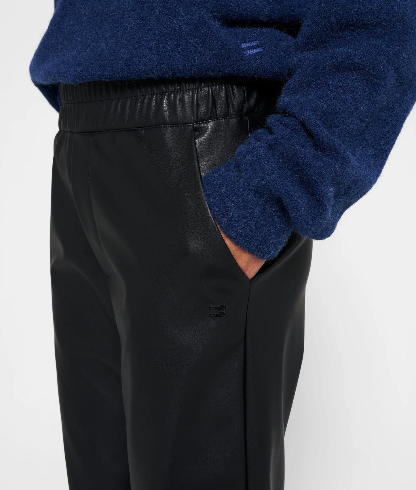 10 DAYS AMSTERDAM Leather Look Cropped Pants
