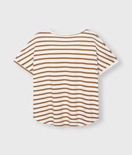 Lade das Bild in den Galerie-Viewer, 10 DAYS AMSTERDAM Tee Stripes White/ Cedar Brown
