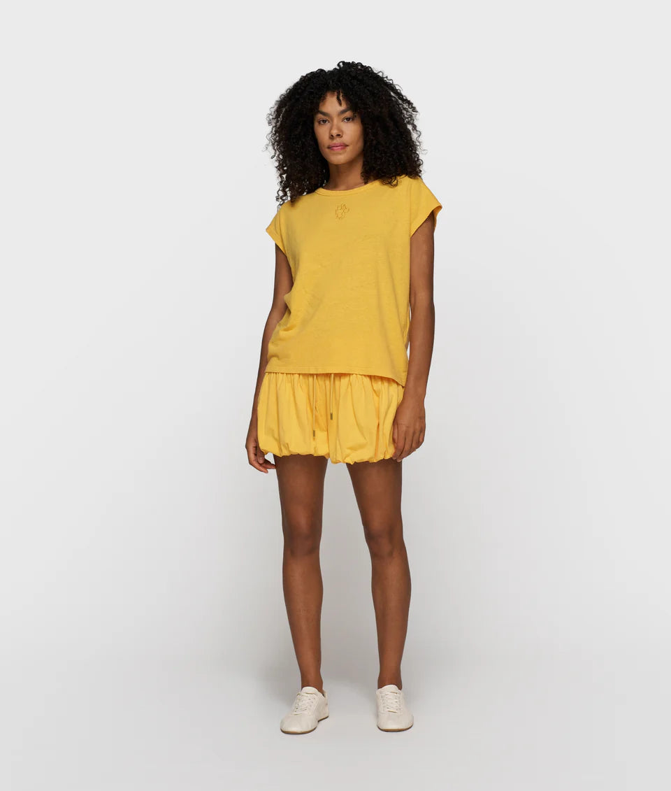 10 DAYS AMSTERDAM Cotton Linen Tee Mango