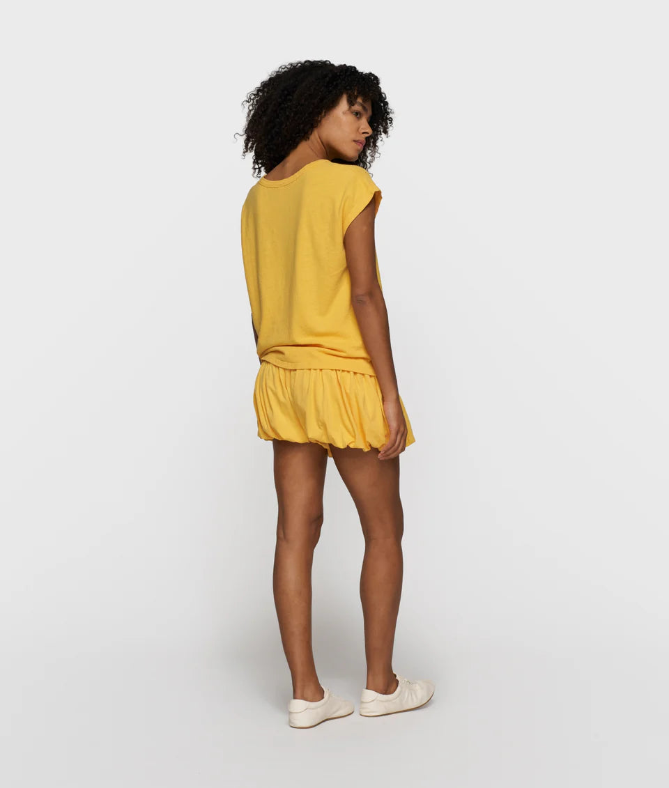 10 DAYS AMSTERDAM Cotton Linen Tee Mango