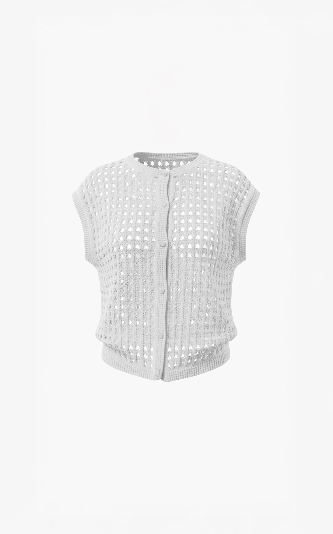 AIMEE THE LABEL NoaS6 Knitted Top White