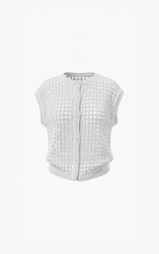 AIMEE THE LABEL NoaS6 Knitted Top White