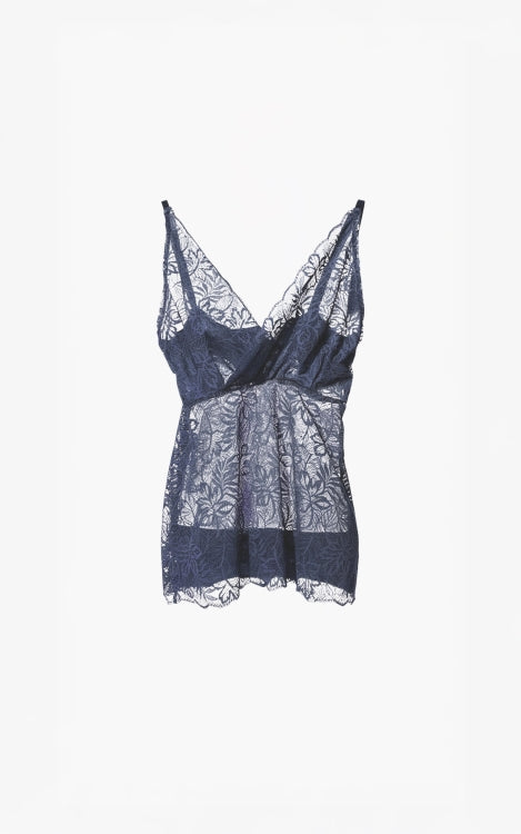 AIMEE THE LABEL ViviaS6 Lace Top Blue