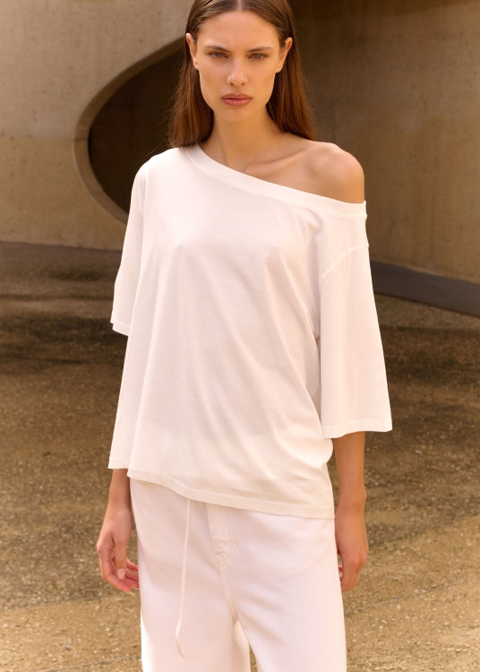 CLUB L'AVENIR Offsholdershirt Helena'CL Summer White