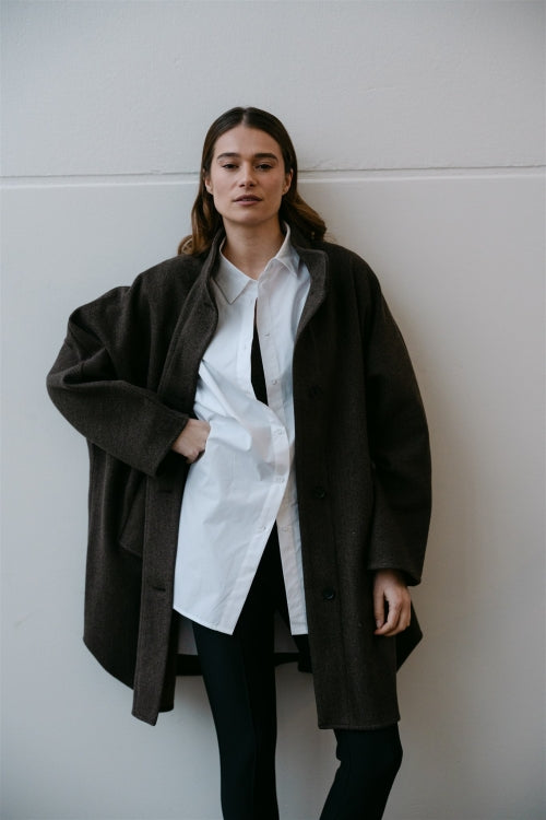 AIMEE THE LABEL TokyoW6 Poncho - Brown Melange