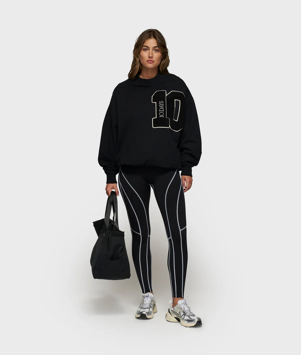 10DAYS AMSTERDAM Contrast Leggings Black