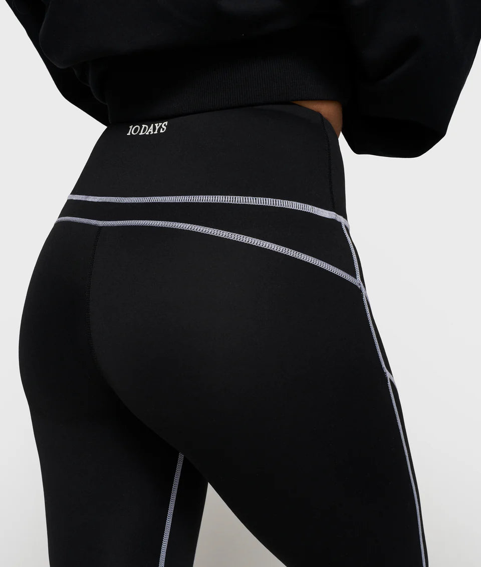 10DAYS AMSTERDAM Contrast Leggings Black
