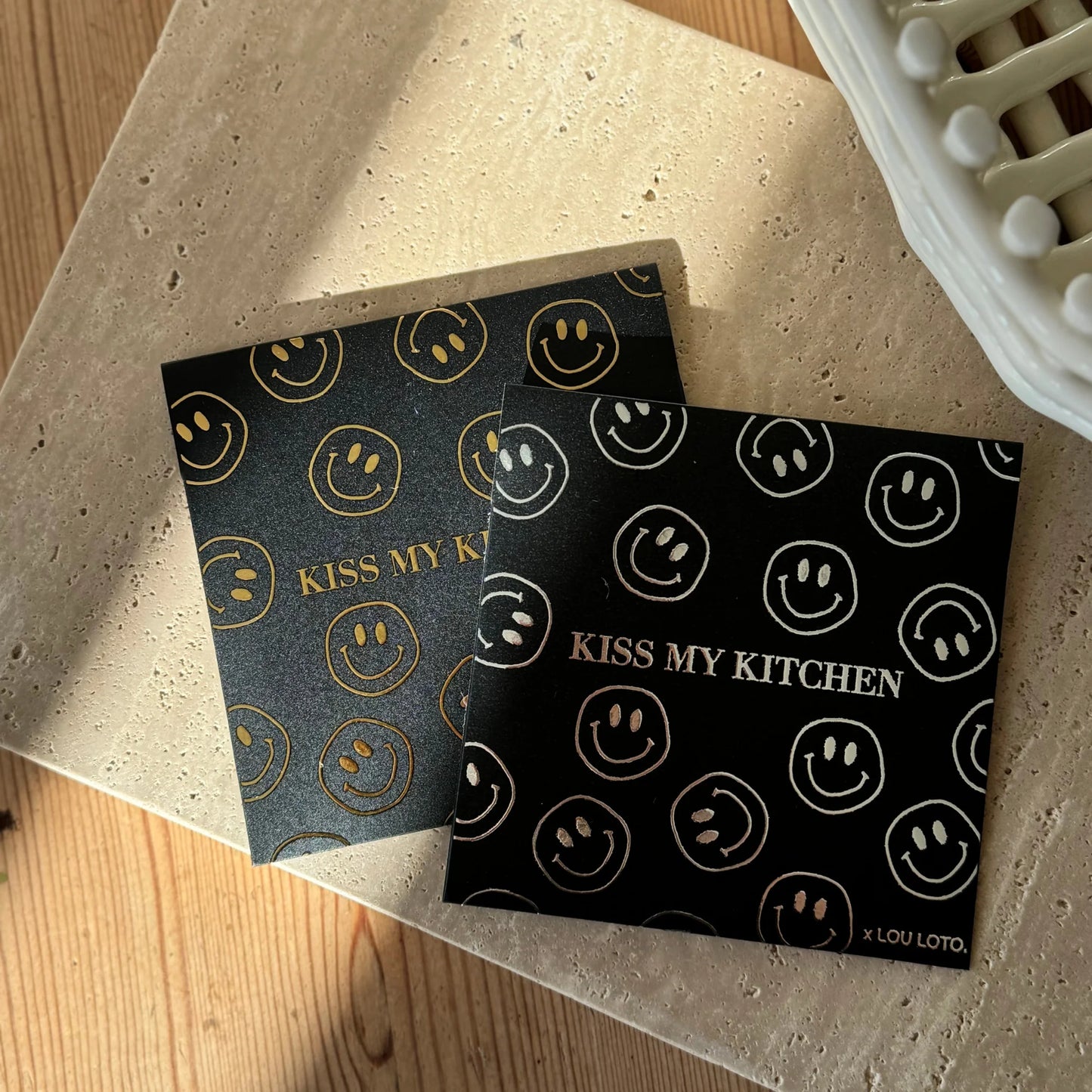 KISS MY KITCHEN Pop up Schwamm Smile silber