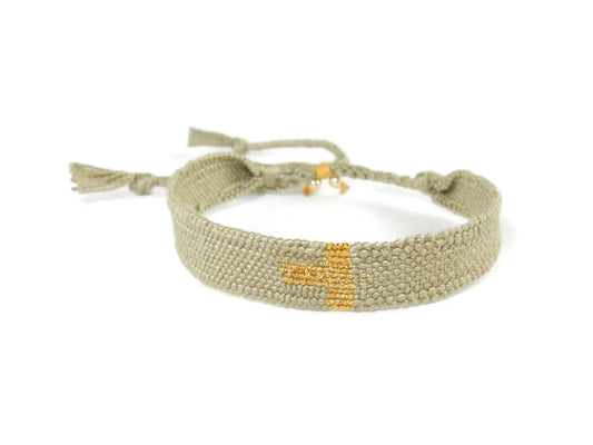 GNOES Limited Edition Webarmband Olivgrün