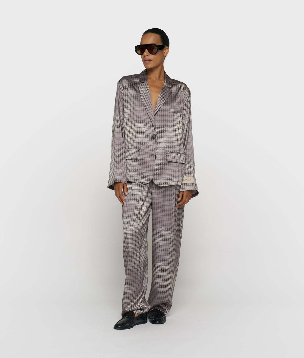 10DAYS AMSTERDAM Fluid Blazer Check Champagne