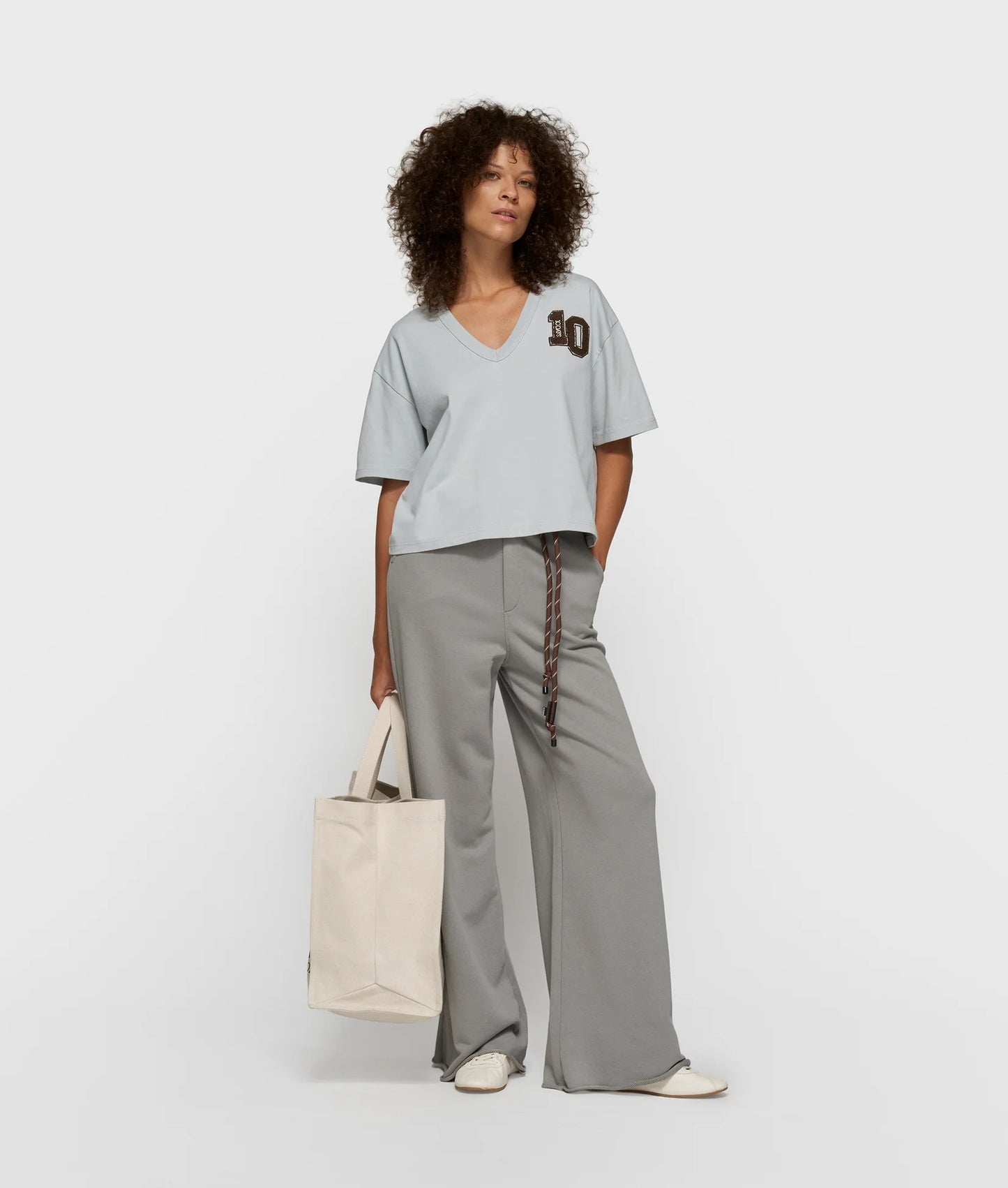 10DAYS AMSTERDAM Canvas Shopper Ecru