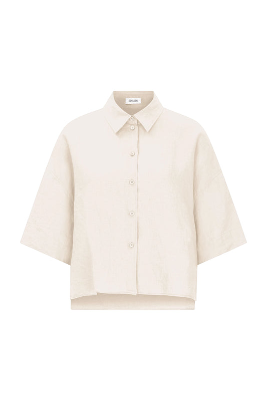 DRYKORN Bluse Yarika aus Leinen Offwhite