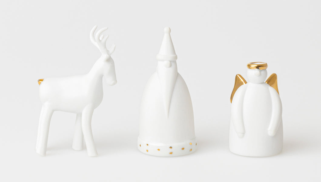 RAEDER DESIGN Santa Figuren 3er Set