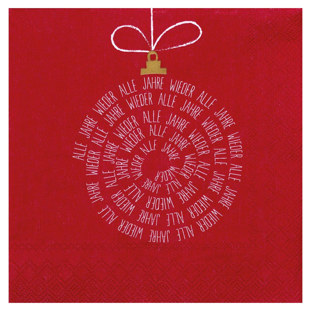 RAEDER DESIGN Cocktailservietten Alle Jahre wieder