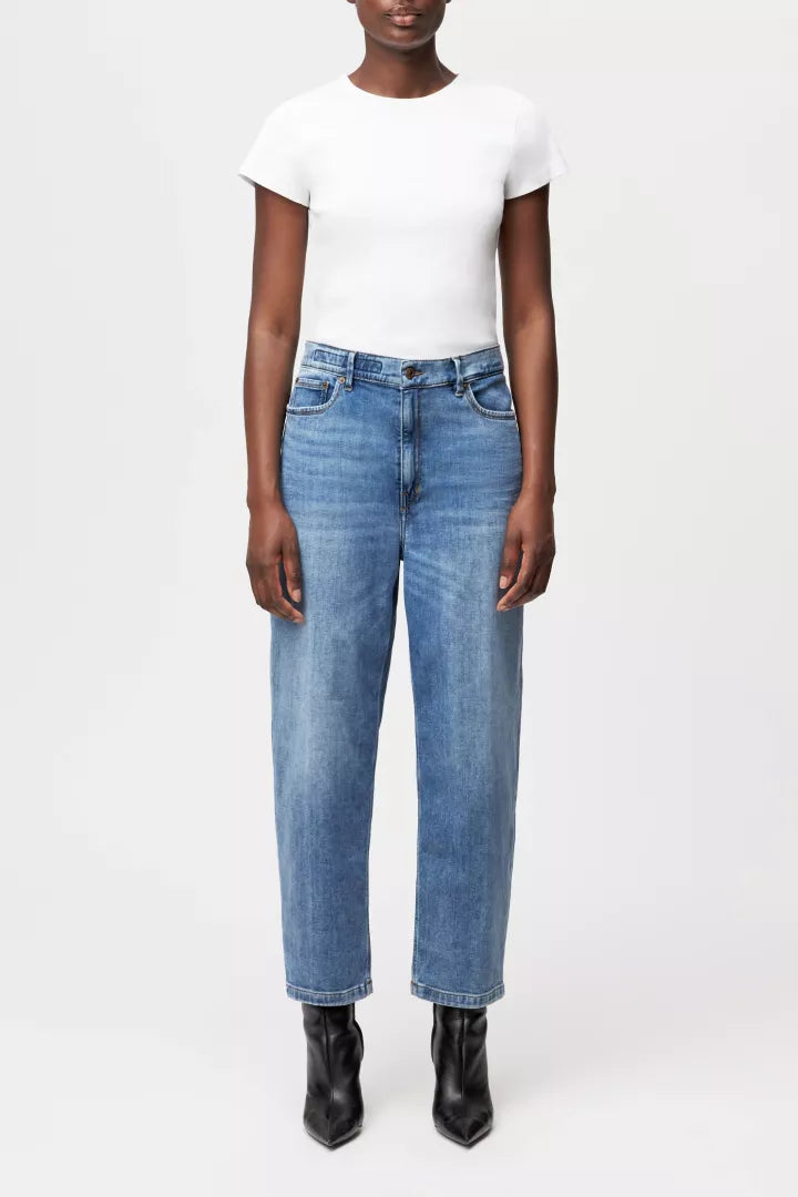 DRYKORN Damen Jeans Flown Mid Blue