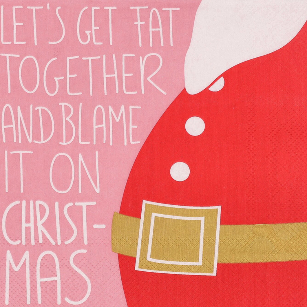 RAEDER DESIGN Papierservietten Letˋs get fat together