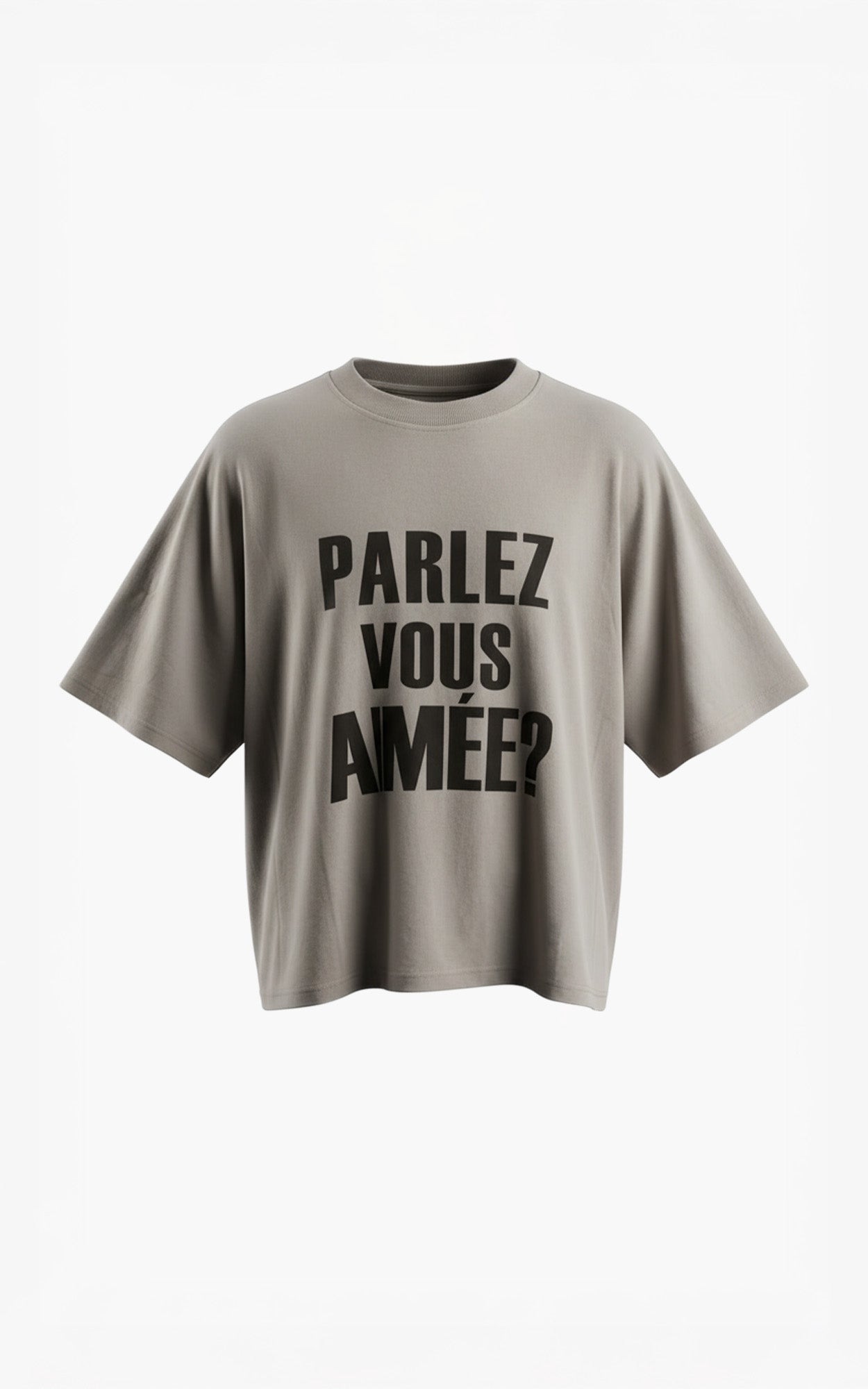 AIMEE THE LABEL ElaraW6 Shirt Taupe Brown Letters
