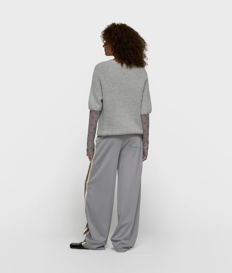 10DAYS AMSTERDAM Short Sleeve Knit Sweater Light Graphite