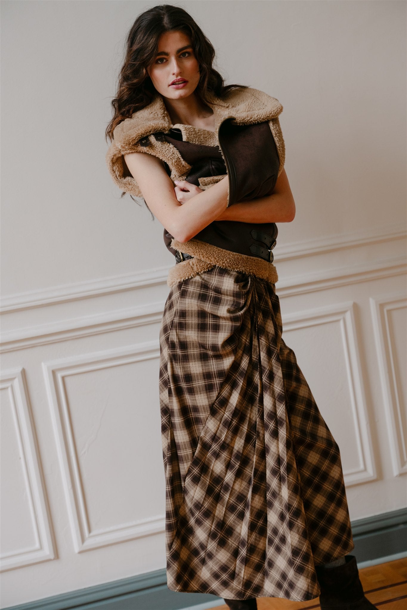 AIMEE THE LABEL HavanaW6 Rock - Brown Check