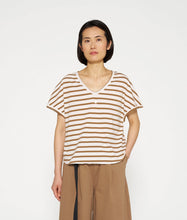 Lade das Bild in den Galerie-Viewer, 10 DAYS AMSTERDAM Tee Stripes White/ Cedar Brown
