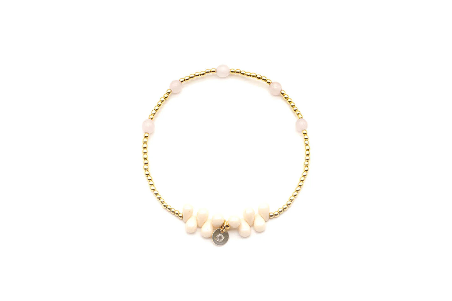 SCHMÜCKSTÜCK Armband Drops White Rose