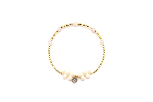 SCHMÜCKSTÜCK Armband Drops White Rose