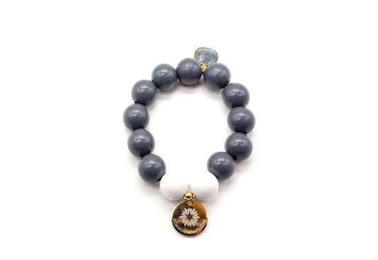 SCHMÜCKSTÜCK Mala Single Armband Sweet Grey